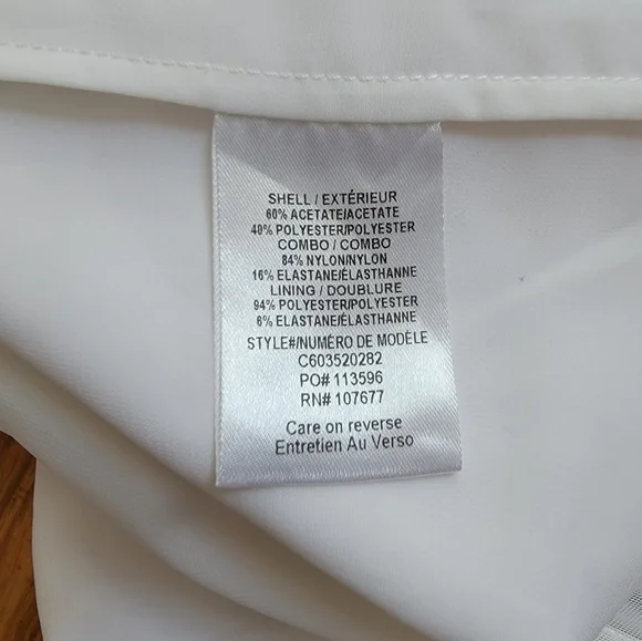 Alice + Olivia White Mesh Insert Dress Midi Sheath size 2 - Picture 10 of 10